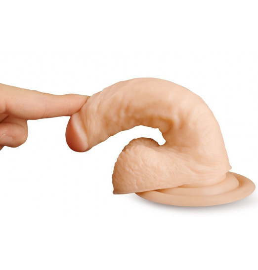 Телесный фаллоимитатор на присоске - 16 см. Телесный фаллоимитатор на присоске - 16 см.