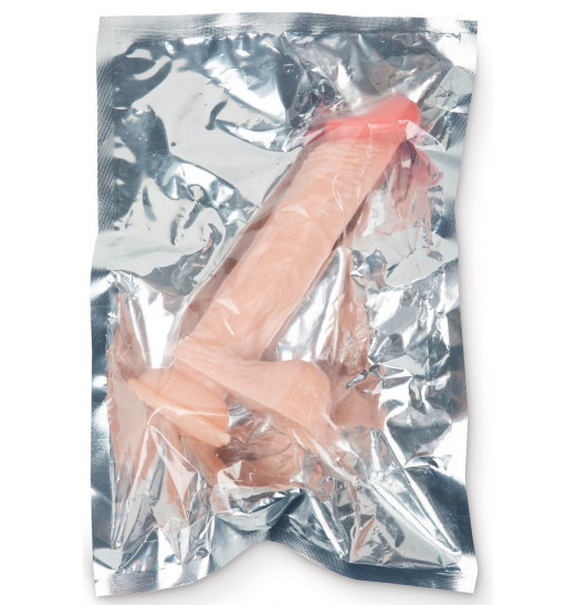 Телесный фаллоимитатор на присоске - 24 см. Телесный фаллоимитатор на присоске - 24 см.