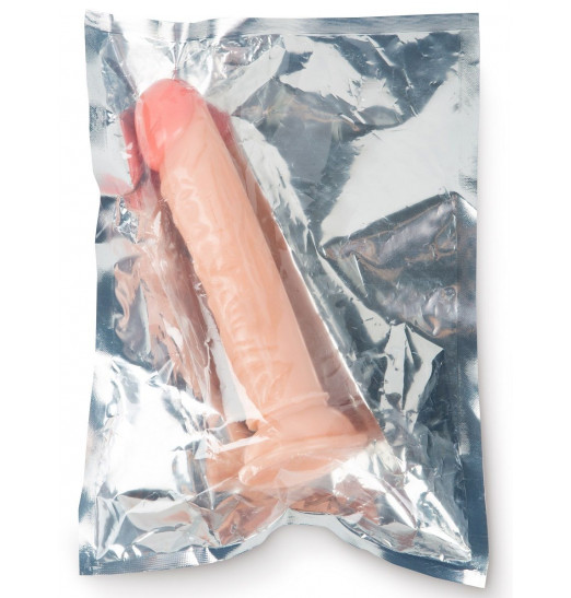 Телесный фаллоимитатор без мошонки - 21 см.