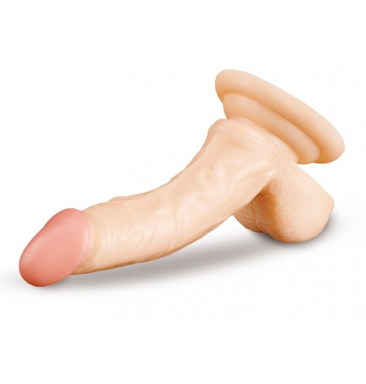 Телесный фаллоимитатор на присоске - 17,5 см. Телесный фаллоимитатор на присоске - 17,5 см.