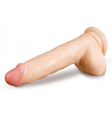 Телесный фаллоимитатор с присоской - 24 см.