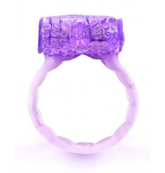 Фиолетовое эрекционное кольцо c вибропулей