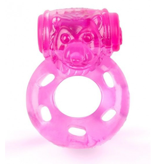 Розовое эрекционное виброкольцо