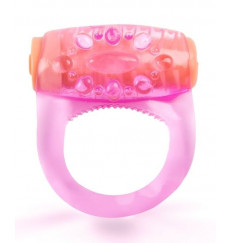 Розовое кольцо с вибропулей для усиления эрекции