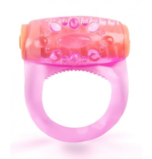Розовое кольцо с вибропулей для усиления эрекции