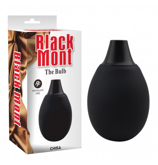 Черная резиновая груша для интимного душа The Bulb