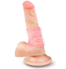 Розовая стимулирующая насадка на пенис - 4 см.
