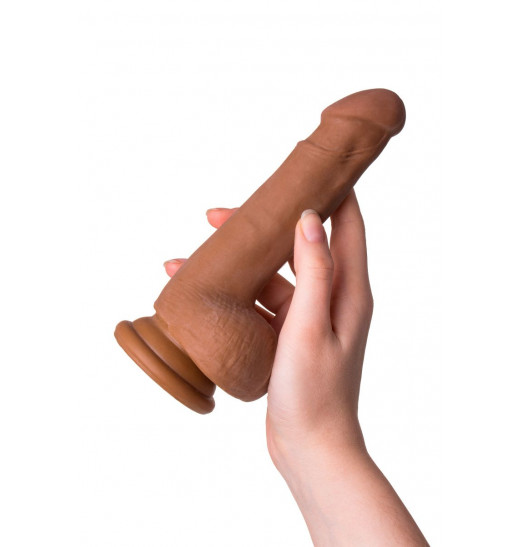 Коричневый вибратор-реалистик Mr.Lopez - 19 см.