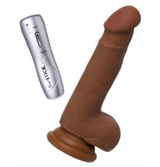 Коричневый вибратор-реалистик Mr.Lopez - 19 см.