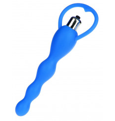 Синяя анальная елочка с вибрацией - 14 см.