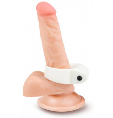 Белое кольцо на член с вибрацией