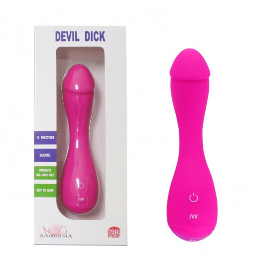 Розовый вибратор Devil Dick - 16 см. Розовый вибратор Devil Dick - 16 см.