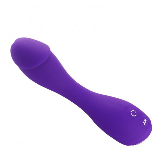 Фиолетовый вибратор Devil Dick - 16 см.