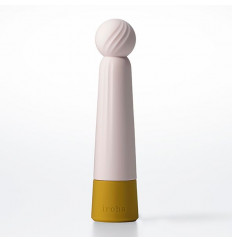 Нежно-розовый вибратор с шаровидной мягкой головкой IROHA Rin Kogane - 14,8 см.