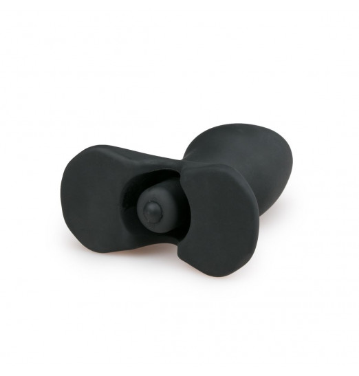 Черная анальная пробка с вибрацией Dark Joy - 10,5 см. Черная анальная пробка с вибрацией Dark Joy - 10,5 см.