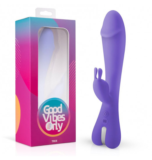 Фиолетовый вибратор-кролик Trix Rabbit Vibrator - 22,5 см.