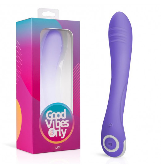 Фиолетовый вибратор для G-стимуляции Lici G-Spot Vibrator - 22,5 см.