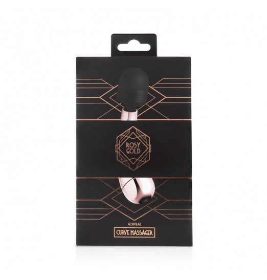Золотисто-черный мини-вибратор Mini Curve Massager - 13 см.