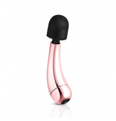 Золотисто-черный мини-вибратор Mini Curve Massager - 13 см.
