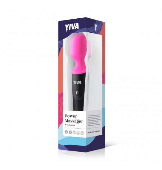 Розово-черный вибромассажер Yiva Power Massager Розово-черный вибромассажер Yiva Power Massager