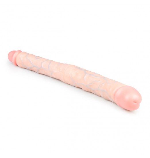 Телесный двусторонний фаллоимитатор Mr Long Dong - 48 см.