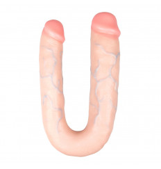Телесный U-образный фаллоимитатор Easytoys Double Dong - 22 см. Телесный U-образный фаллоимитатор Easytoys Double Dong - 22 см.