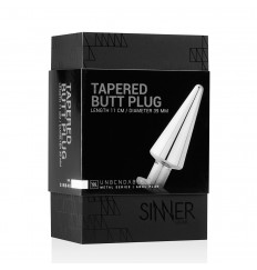 Серебристая анальная пробка Sinner Metal Pointy Buttplug - 11,5 см.