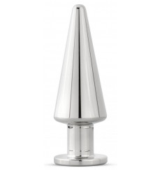 Серебристая анальная пробка Sinner Metal Pointy Buttplug - 11,5 см.