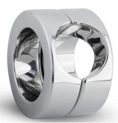 Серебристый утяжелитель для мошонки и пениса Sinner Metal Full Cock Ball Lock Серебристый утяжелитель для мошонки и пениса Sinner Metal Full Cock Ball Lock