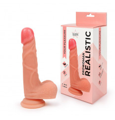 Телесный фаллоимитатор-реалистик на присоске