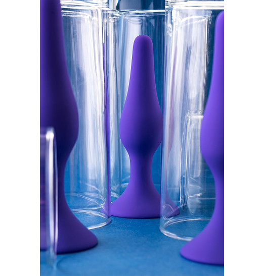 Фиолетовая анальная пробка - 12,5 см.