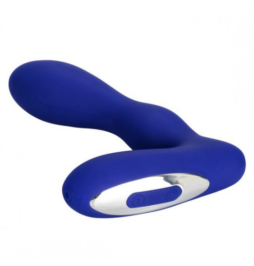 Синий анальный вибратор Eclipse Pleasure Probe - 13,25 см.