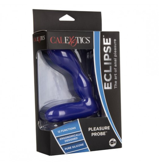 Синий анальный вибратор Eclipse Pleasure Probe - 13,25 см.