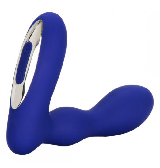 Синий анальный вибратор Eclipse Pleasure Probe - 13,25 см.