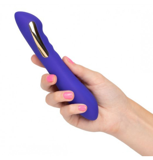 Фиолетовый вибратор с электростимуляцией Intimate E-Stimulator Petite Wand - 18,5 см.