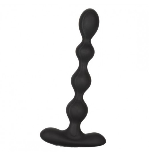 Черный анальный вибростимулятор Eclipse Slender Beads - 17,75 см.