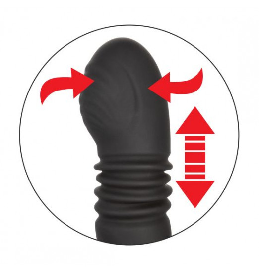 Массажер простаты Thrusting Rotator Probe с вращением головки - 11,5 см.