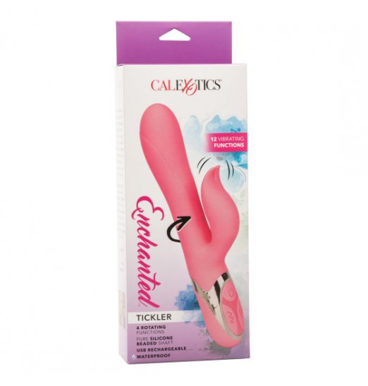 Коралловый перезаряжаемый вибратор-кролик Enchanted Tickler