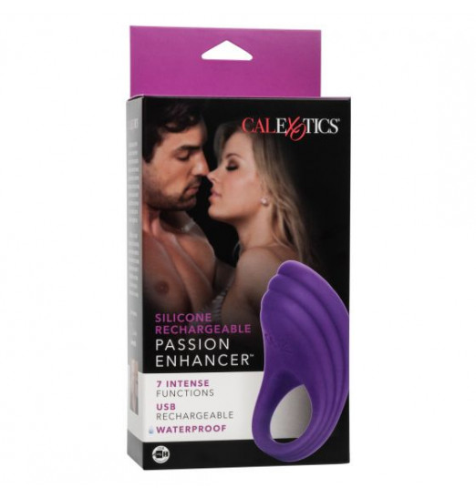 Фиолетовое эрекционное виброкольцо Silicone Rechargeable Passion Enhancer