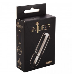 Черная гладкая вибропуля Mady - 6 см.
