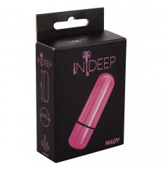 Розовая гладкая вибропуля Mady - 6 см.