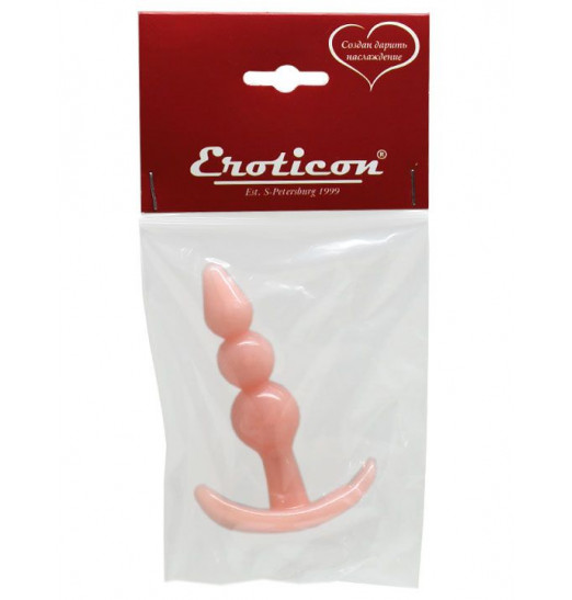 Телесная анальная пробка для ношения - 9 см.