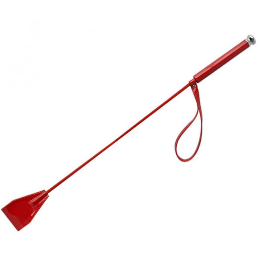 Красный стек из лаковой кожи - 70 см.