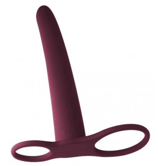 Бордовая насадка для двойного проникновения Gimlet - 16 см. Бордовая насадка для двойного проникновения Gimlet - 16 см.