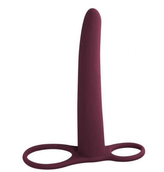 Бордовая насадка для двойного проникновения Gimlet - 16 см. Бордовая насадка для двойного проникновения Gimlet - 16 см.