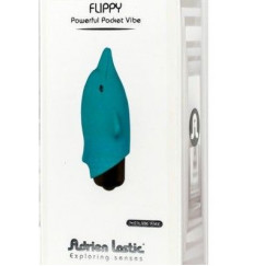 Голубой вибростимулятор-дельфин Lastic Pocket Dolphin - 7,5 см.