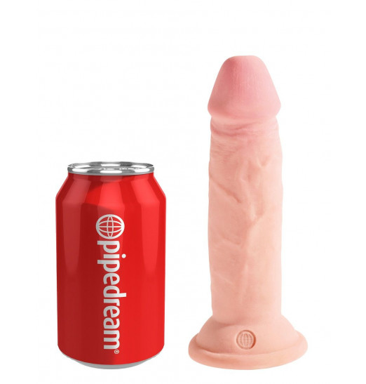 Телесный фаллоимитатор на присоске 6  Triple Density Cock - 18,4 см.