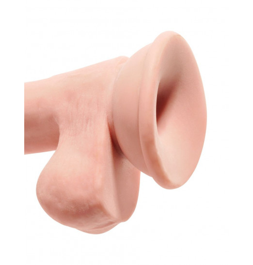 Телесный фаллоимитатор на присоске 6,5  Triple Density Cock - 20,3 см.