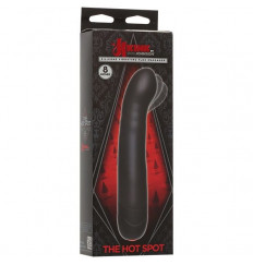 Черный вибромассажер для зоны G с подвижным кончиком The Hot Spot - 20,7 см.