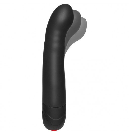 Черный вибромассажер для зоны G с подвижным кончиком The Hot Spot - 20,7 см.